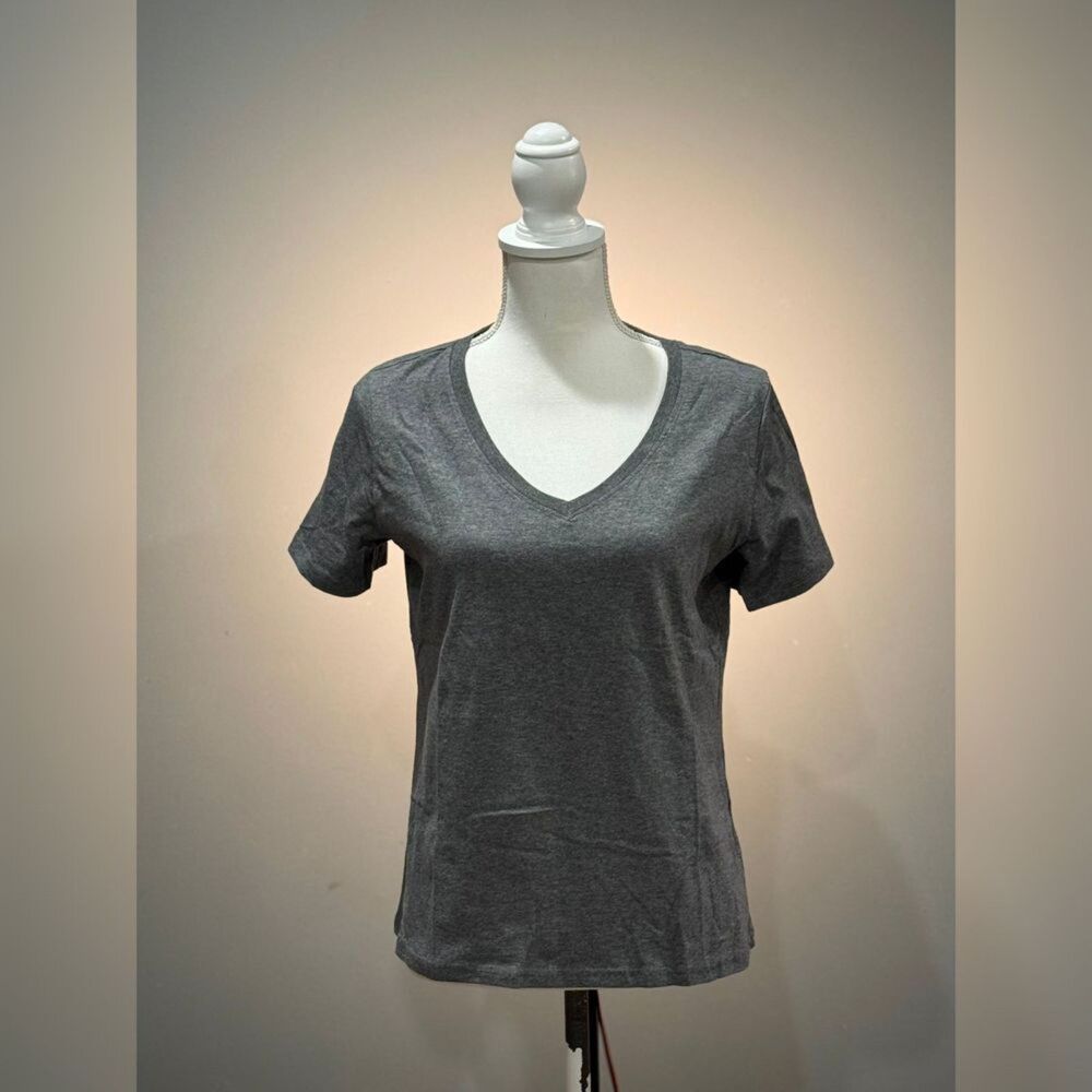 Gray Pact V-Neck Organic Cotton S/S Tee Size S NWOT